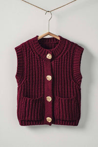Wine Sweater Vest