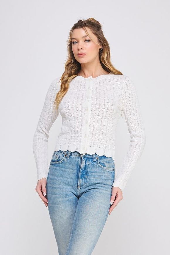 Cardigan scallop edge