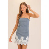 Lace And Denim Dress